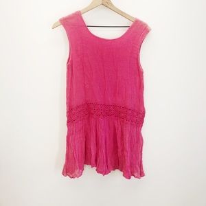 Jen’s Pirate Booty Pink Crochet Tank Top